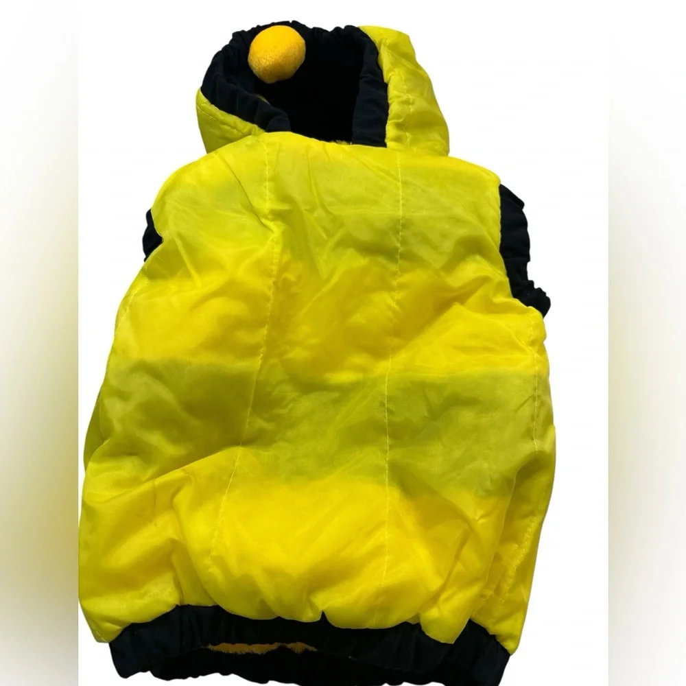 Bumble Bee Costume Pull Over Shortsleeved With Hood & Antenna Black/Yellow 12-24
